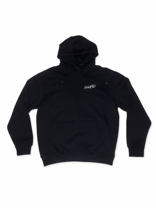 Black Embroidered SLY90 Hoodie